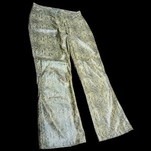 Snakeskin Print Flare Bottom Clubbing Pants (has tear)